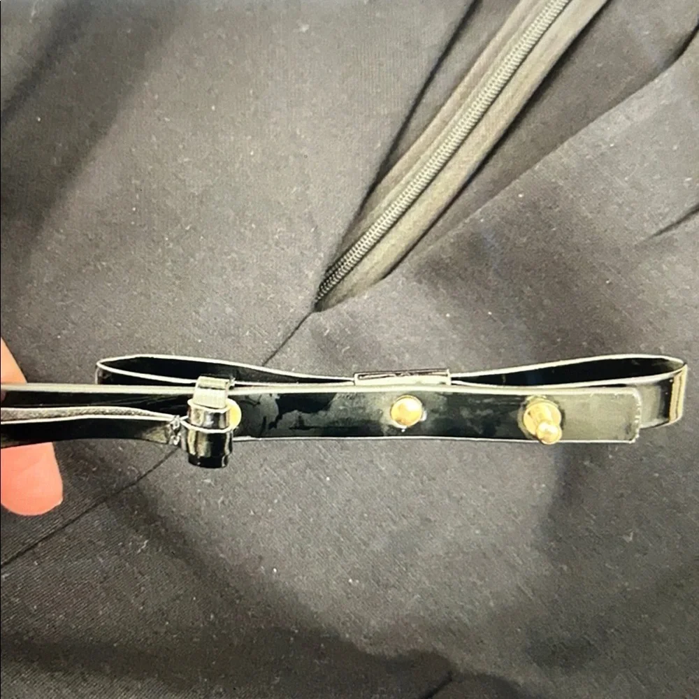Kate Spade Little Black Ponte Dress w/Patent Leather Belt, 2